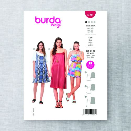 BURDA - 5996 SEMI-FITTED DRESSES