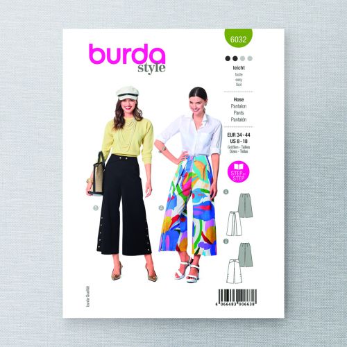 BURDA - 6032 LOOSE PANTS FOR MISS