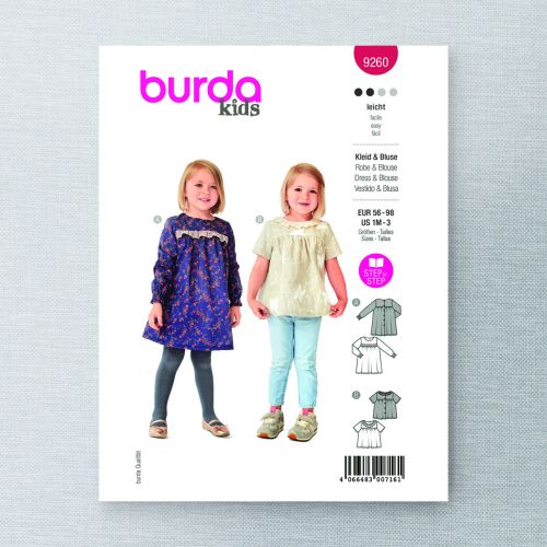 BURDA - 9260 DRESS ET BLOUSE FOR BABIES