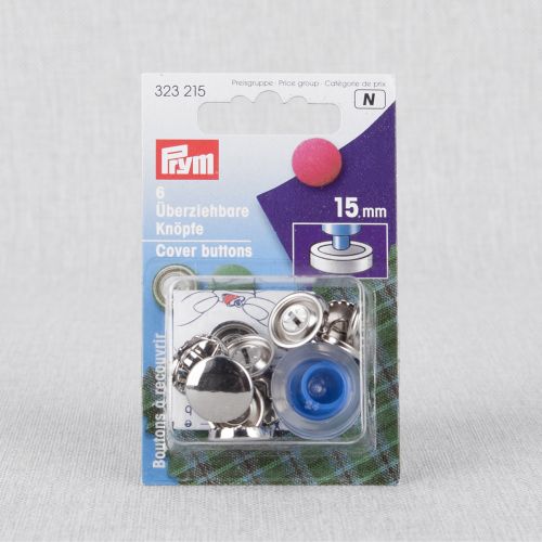 COVER BUTTON WITH TOOL PRYM - 15MM SET6