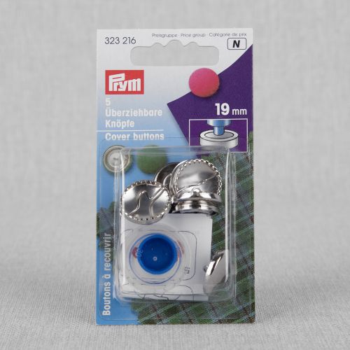 COVER BUTTON WITH TOOL PRYM - 19MM SET5