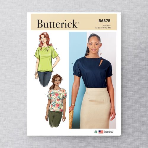 BUTTERICK - B6875 PUFF SLEEVE TOPS FOR MISS