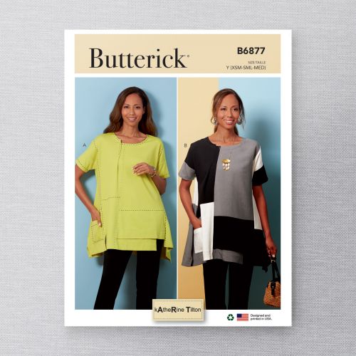 BUTTERICK - B6877 FLARE TOPS FOR MISS