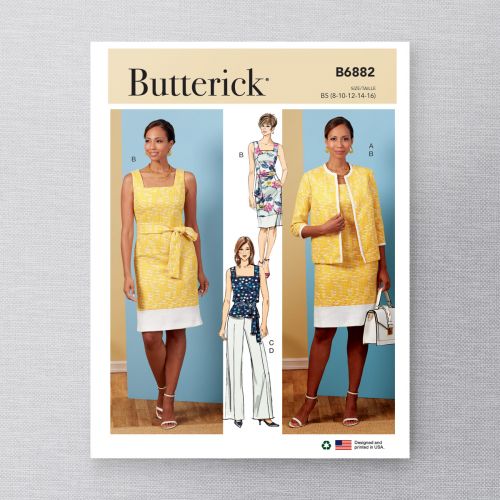 BUTTERICK - B6882 JACKET, DRESS, TOP & PANTS FOR MISS