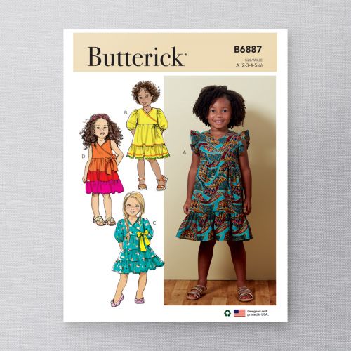 BUTTERICK - B6887 DRESSES FOR CHILD - 2-6
