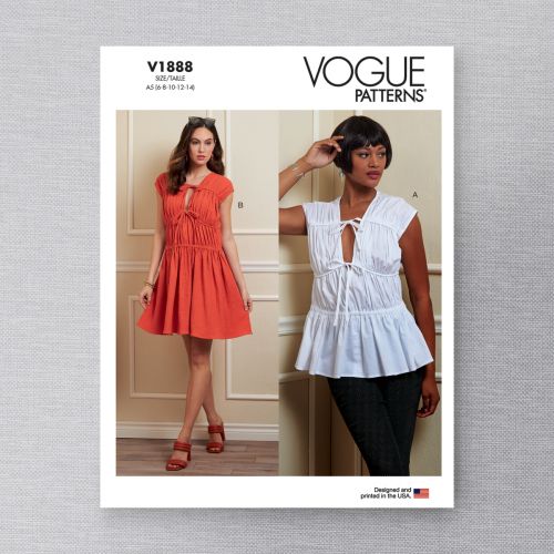 VOGUE - V1888 LOOSE-FITTING TOPS FOR MISS