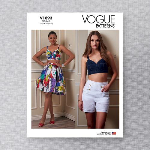 VOGUE - V1893 TOP, SHORTS AND SKIRT FOR MISS