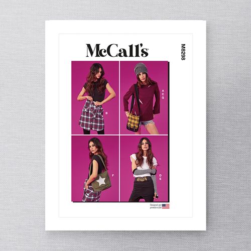 MCCALLS - M8298 - MISS - TOP, SKIRT AND ACCESSORIES