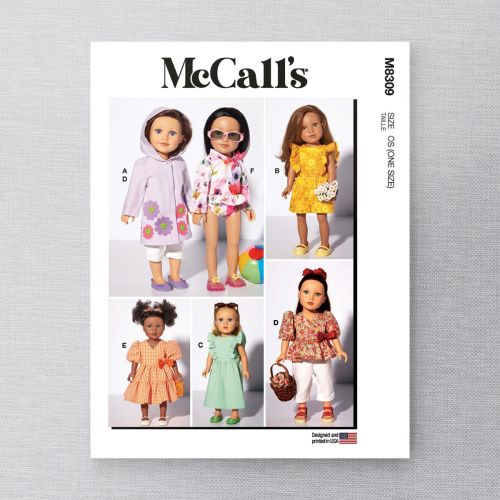 MCCALL'S - 8309 - 18 INCHES DOLL CLOTHES