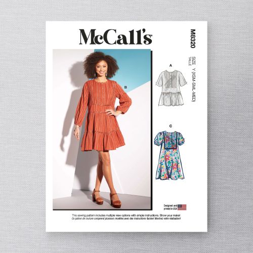 MCCALL'S - 8320 - MISSE'S TUNIC AND DRESSES - XS-M