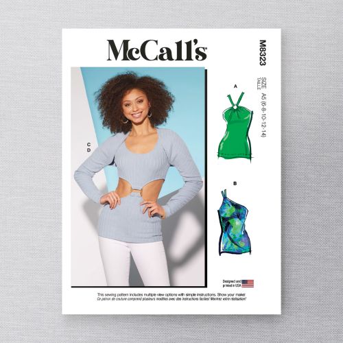 MCCALL'S - 8323 - MISSE'S KNIT TOPS AND SHRUG - 6-14