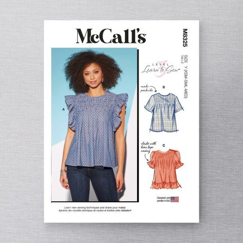 MCCALL'S - 8325 - MISSE'S TOPS - XS-M