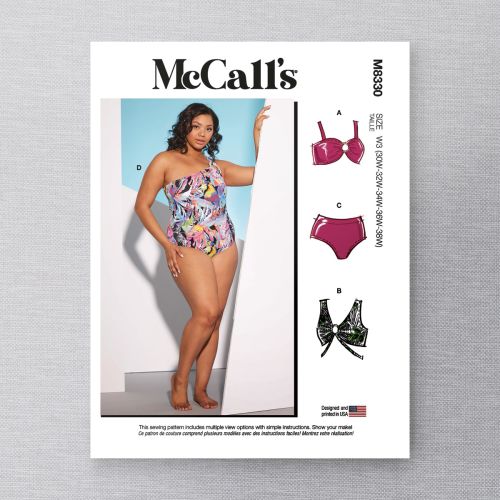 MCCALL'S - 8330 - MISSE'S SWIMSUITS - 30W-38W