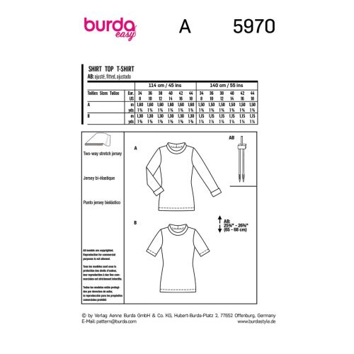 BURDA - 5970 - MISSE'S SHIRT