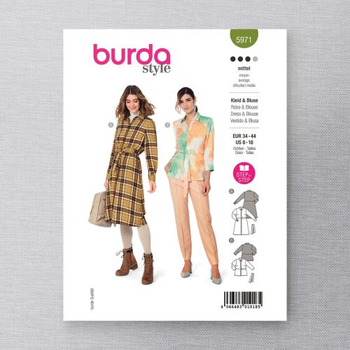 BURDA - 5971 - MISSE'S DRESS AND BLOUSE