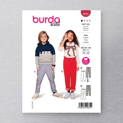 BURDA - 9255 - KIDS' PANTS
