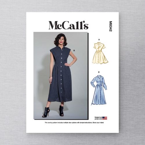 MCCALL'S - M8342-Y5 - MISSES' SHIRTDRESS - 18-26