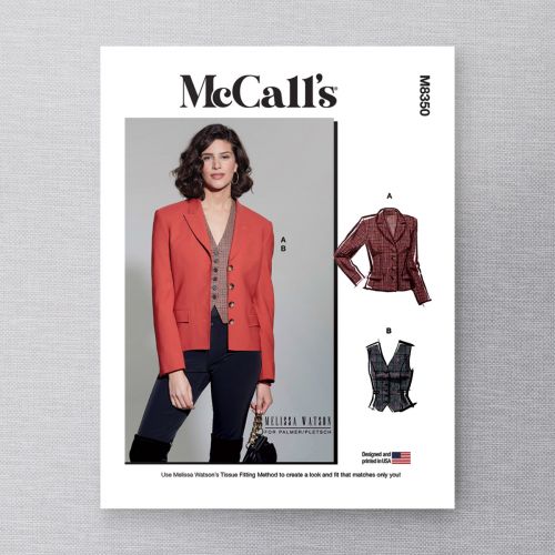 MCCALL'S - M8350-A5 - MISSES' BLAZER AND VEST - 6-14