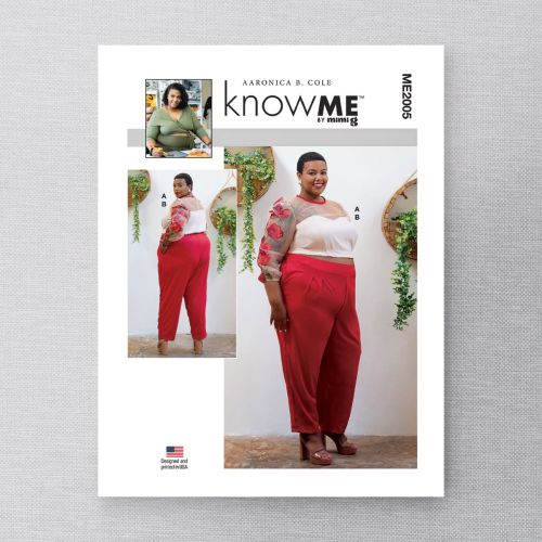 KNOW ME - ME2005-FG - MISSES' TOP AND PANTS - 16W-26W