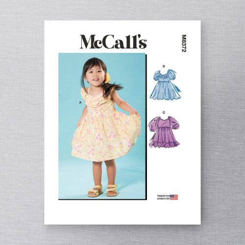 M8372 - DRESSES FOR TODDLERS - 1/2-4