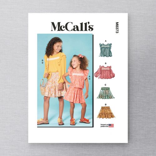 M8373 - TOP AND SKIRT FOR CHILDREN