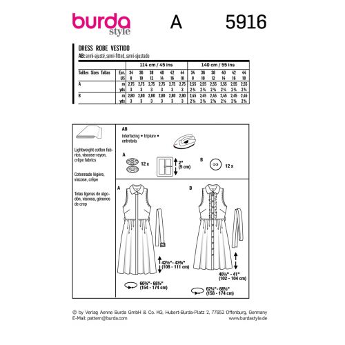 BURDA - 5916 - MISS - DRESS