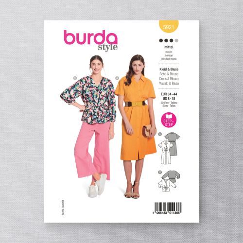 BURDA - 5921 - MISS - DRESS & BLOUSE