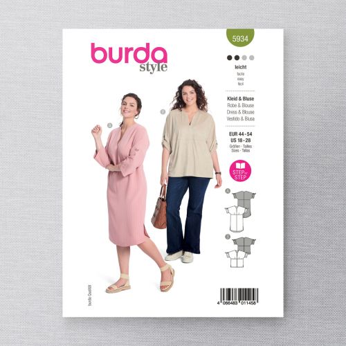 BURDA - 5934 - MISS - DRESS & BLOUSE