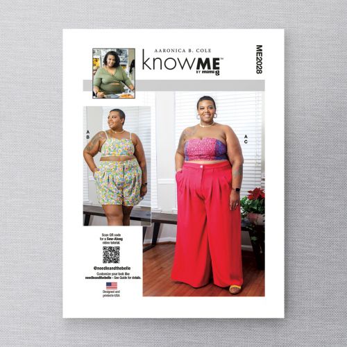 KNOW ME - ME2028 - MISSES' CROP TOP C,D,DD CUP, SHORTS AND PANTS - 16W-26W