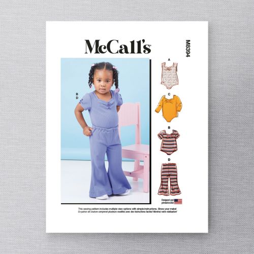 MCCALL'S - M8394 - TODDLER'S BODYSUIT AND PANTS - 1/2-4