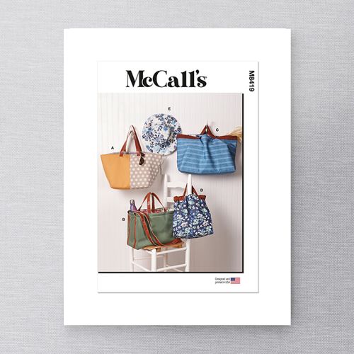 MCCALL'S - M8419 TOTE BAGS AND HAT - A