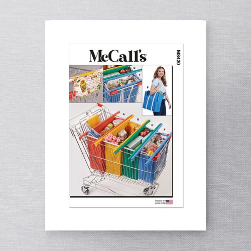 MCCALL'S - M8420 SHOPPING CART BAGS AND COUPON CASE - OS