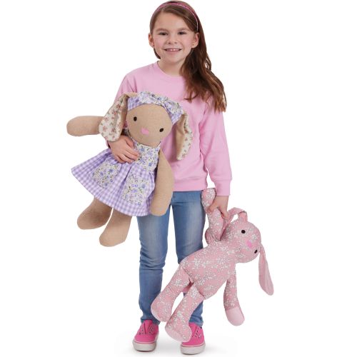MCCALL'S - M8422 PLUSH BEAR, BUNNY AND MOUSE WITH CLOTHES AND HEADBAND - OS