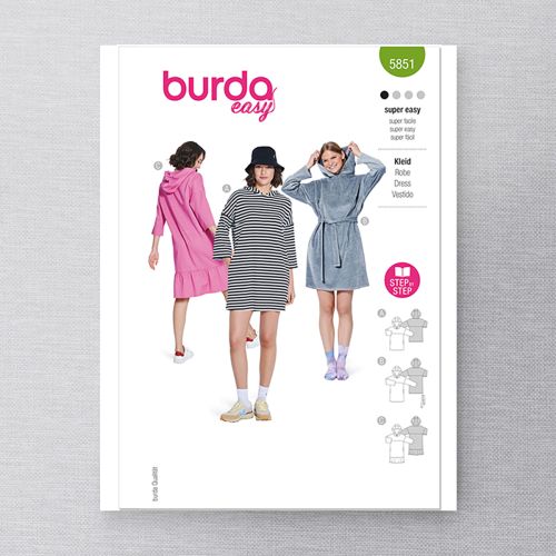 BURDA - 5851 - MISSES' DRESS