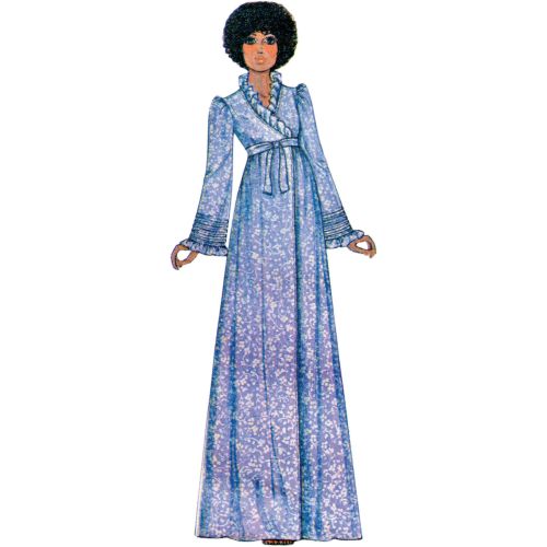 MCALL'S - M8430 - MISSES' ROBE AND NIGHTGOWN - XS-M