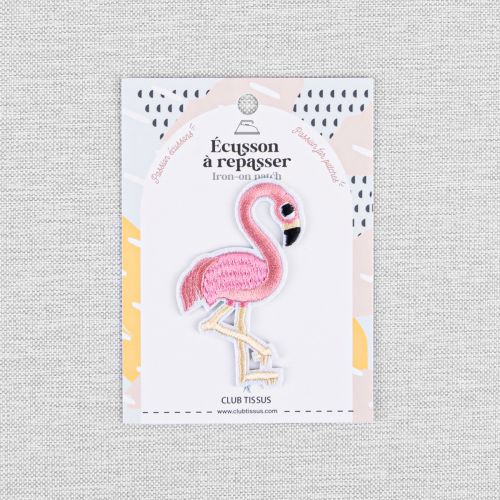 IRON-ON PATCH FLAMINGO - PINK