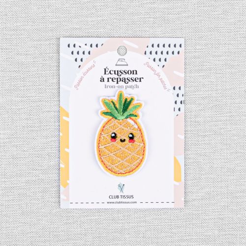 IRON-ON PATCH PINEAPPLE - YELLOW