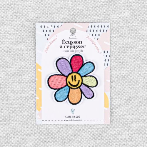 IRON-ON PATCH COLORFUL FLOWER - MULTI