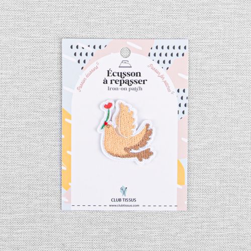IRON-ON PATCH DOVE - BEIGE