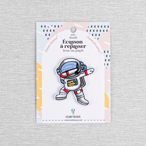 IRON-ON PATCH DANCING ASTRONAUT - WHITE