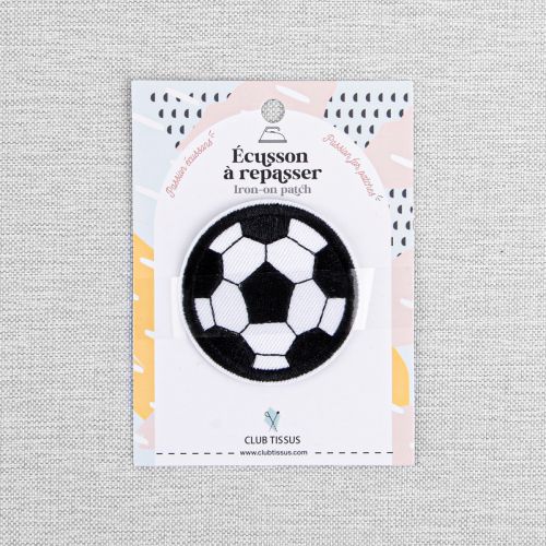 IRON-ON PATCH SOCCER - BLACK & WHITE