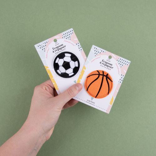 IRON-ON PATCH SOCCER - BLACK & WHITE