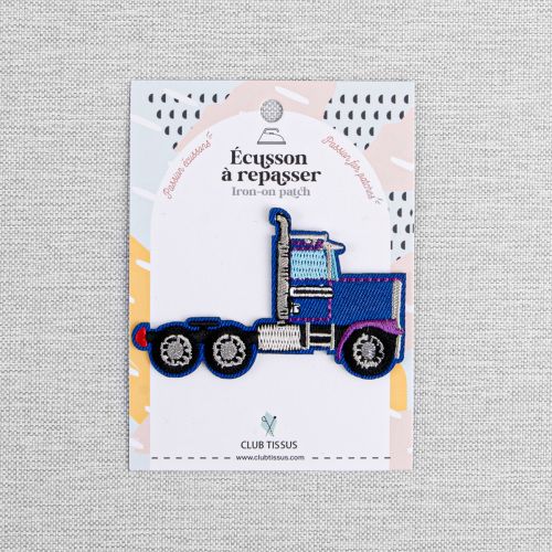 IRON-ON PATCH TRUCK - BLUE