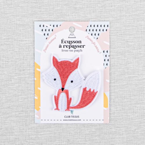 IRON-ON PATCH FOX - CORAL