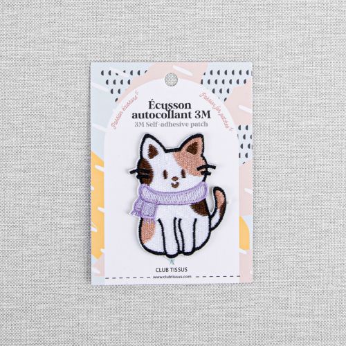 3M SELF-ADHESIVE PATCH CAT WITH SCARF - WHITE & BROWN