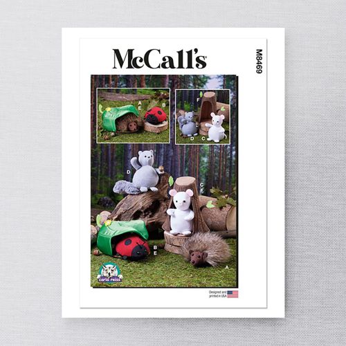 M8469-OS - PLUSH ANIMALS WITH LEAF AND TREE HOUSES