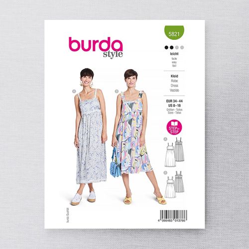 BURDA - 5821 MISSES' DRESS