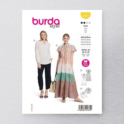 BURDA - 5823 MISSES' DRESS & BLOUSE