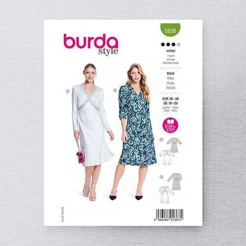 BURDA - 5838 MISSES' DRESS