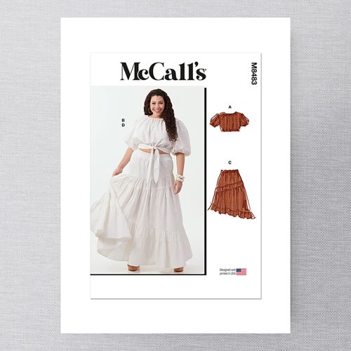  MCCALL'S - M8483 - MISSES' TOPS AND SKIRTS - 20W-28W